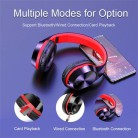 WIRELESS BLUETOOTH HEADPHONES FOLDABLE OVER-THE-EAR TWS HEADSET STEREO WITH MIC