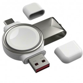 WHITE USB PORTABLE MAGNETIC WIRELESS CHARGER WHITE USB PORTABLE MAGNETIC WIRELESS CHARGER