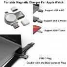 WHITE USB PORTABLE MAGNETIC WIRELESS CHARGER