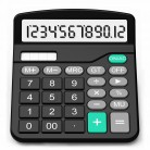 SOLAR ELECTRONIC DESK CALCULATOR EXTRA LARGE DISPLAY BUSINESS BATTERY 12 DIGIT
