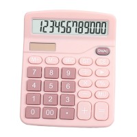 OFFICE HANDHELD DESKTOP CALCULATOR DUAL SOLAR POWER BUSINESS ACCOUNTS PINK NEW