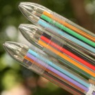 Multi-color 6 in 1 Color Ballpoint Pen Ball Point Pens Kids School Office Supply