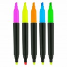Double sided Highlighters Comes in an array of bright colors, 5 colors per pack