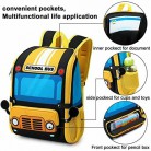 Kids Backpack for Boys Girls Preschool Bookbags 3D Cartoon Yellow and Blue