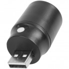 Black Plastic White Light Press Button USB LED Lamp Torch