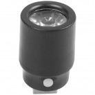 Black Plastic White Light Press Button USB LED Lamp Torch