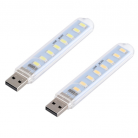 USB LED Book Lamp Light Mini Portable DC5V Ultra Bright For Power Bank PC Laptop
