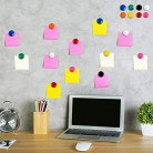 Patelai 48 Pieces Mini Fridge Magnets Round Magnetic Button Whiteboard Office (48pcs per 1 pack)