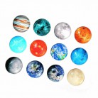 12pcs Refrigerator Magnets Decorative Glass Round Fridge Magnets for Office Home (12pcs per 1 pack)
