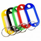 Plastic Key Tags Luggage Fobs ID Card Name Label Keychain W/ Split Ring Key Ring (5pcs per 1 pack)