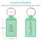 Key Tags Container 20 Pack Plastic Keys Labels Label Ring Window 5 Colors New (5pcs per 1 pack)