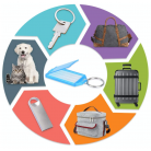 Key Tags Container 20 Pack Plastic Keys Labels Label Ring Window 5 Colors New (5pcs per 1 pack)