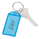 Key Tags Container 20 Pack Plastic Keys Labels Label Ring Window 5 Colors New (5pcs per 1 pack)