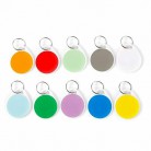 50 Pack Plastic Key Tags with Split Ring, Writable Round Key Tags with 100PCS (100pcs per 1pack)