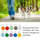 50 Pack Plastic Key Tags with Split Ring, Writable Round Key Tags with 100PCS (100pcs per 1pack)