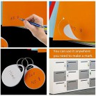 50 Pack Plastic Key Tags with Split Ring, Writable Round Key Tags with 100PCS (100pcs per 1pack)