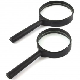 2 PC MAGNIFYING GLASSES SET Handheld Magnifier Magnification Glass Large Reading 2 PC MAGNIFYING GLASSES SET Handheld Magnifier Magnification Glass Large Reading