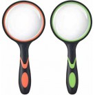 2 Pack 75mm 10X Handheld Magnifying Glass Shatterproof Reading Magnifier