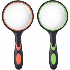 2 Pack 75mm 10X Handheld Magnifying Glass Shatterproof Reading Magnifier 2 Pack 75mm 10X Handheld Magnifying Glass Shatterproof Reading Magnifier