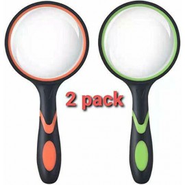 2 Pack 75mm 10X Handheld Magnifying Glass Shatterproof Reading Magnifier 2 Pack 75mm 10X Handheld Magnifying Glass Shatterproof Reading Magnifier