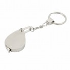 Mini Portable 10X Glass Lens Illuminated Magnifier Magnifying Glass Keychain
