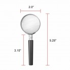 Magnifying Glass 6X Reading Magnifier HANDHELD 2" Glass Lens Jewelry Loupe Loop