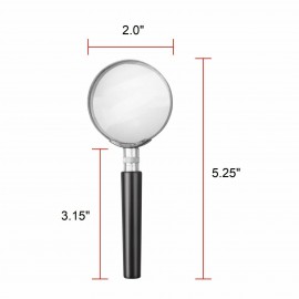 Magnifying Glass 6X Reading Magnifier HANDHELD 2" Glass Lens Jewelry Loupe Loop Magnifying Glass 6X Reading Magnifier HANDHELD 2" Glass Lens Jewelry Loupe Loop