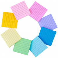 (8pcs per pack) Lined Sticky Notes 3X3 in Pastel Ruled Post Stickies Colorful Super