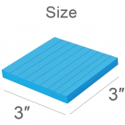 (8pcs per pack) Lined Sticky Notes 3X3 in Pastel Ruled Post Stickies Colorful Super