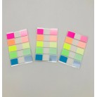 Assorted Color Fluorescent Memo Index Sticky Tabs/Notes, 3 Packs, 300 pcs