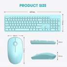 Wireless Keyboard and Mouse Combo (Blue)