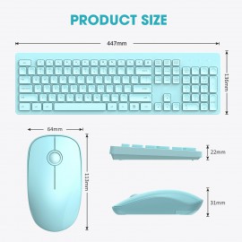 Wireless Keyboard and Mouse Combo (Blue) Wireless Keyboard and Mouse Combo (Blue)
