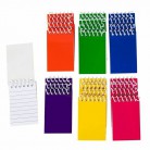 Mini Small Spiral Notepads Notebooks Lined Paper, 6 Color, 2x3.5" (24Pack)