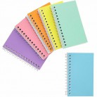 Mini Spiral Notebooks, College Ruled Wire bound Notepads, Pastel, 3 x 5" (12 pack)