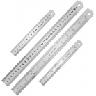 Metal Ruler, Steel Ruler with Inch and Metric, Stainless Steel Ruler Set (4PCS PACK)