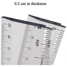 2 Pack Plastic Ruler Straight Ruler Clear See through Measuring Acrylic Tool (2PCS PACK)