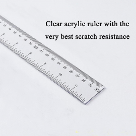 2 Pack Plastic Ruler Straight Ruler Clear See through Measuring Acrylic Tool (2PCS PACK) 2 Pack Plastic Ruler Straight Ruler Clear See through Measuring Acrylic Tool (2PCS PACK)