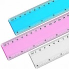 Color Plastic Ruler Straight Ruler Assorted Color Ruler Measuring Tool 6 Inch (3PCS PACK)