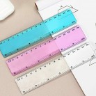 Color Plastic Ruler Straight Ruler Assorted Color Ruler Measuring Tool 6 Inch (3PCS PACK)