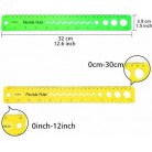 Flexible Rulers 12 Inch 4 Pieces Student Transparent Rulers for School Rulers (4PCS PACK)