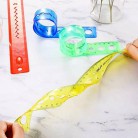Flexible Rulers 12 Inch 4 Pieces Student Transparent Rulers for School Rulers (4PCS PACK)