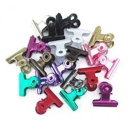 20pcs Mixed Color Metal Bulldog Clips, Utility Paper Clips, Hinge Clips 20pcs Mixed Color Metal Bulldog Clips, Utility Paper Clips, Hinge Clips