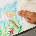 Crayon that can be easily erased with a wet towel Toy Baby Kids 12Color