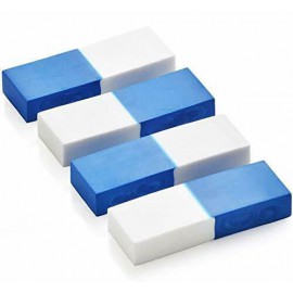 Two-Tone White & Blue Vinyl Soft Pencil Mark Eraser Rubber for School (8 pack) Two-Tone White & Blue Vinyl Soft Pencil Mark Eraser Rubber for School (8 pack)