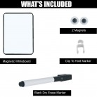 Magnetic Whiteboard Dry-Erase Small Board with Marker and Magnets 6"x8"