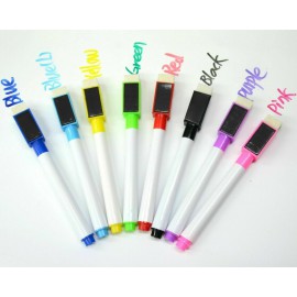 Magnetic Whiteboard Marker Pens Black & Color 8 Pens Dry Eraser Easy Wipe Magnetic Whiteboard Marker Pens Black & Color 8 Pens Dry Eraser Easy Wipe