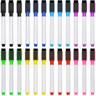 24 Pieces Magnetic Dry Erase Markers Whiteboard Erase Marker With Erasers Cap (24 pack)