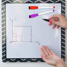 24 Pieces Magnetic Dry Erase Markers Whiteboard Erase Marker With Erasers Cap (24 pack)