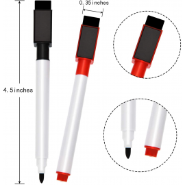 24 Pieces Magnetic Dry Erase Markers Whiteboard Erase Marker With Erasers Cap (24 pack) 24 Pieces Magnetic Dry Erase Markers Whiteboard Erase Marker With Erasers Cap (24 pack)